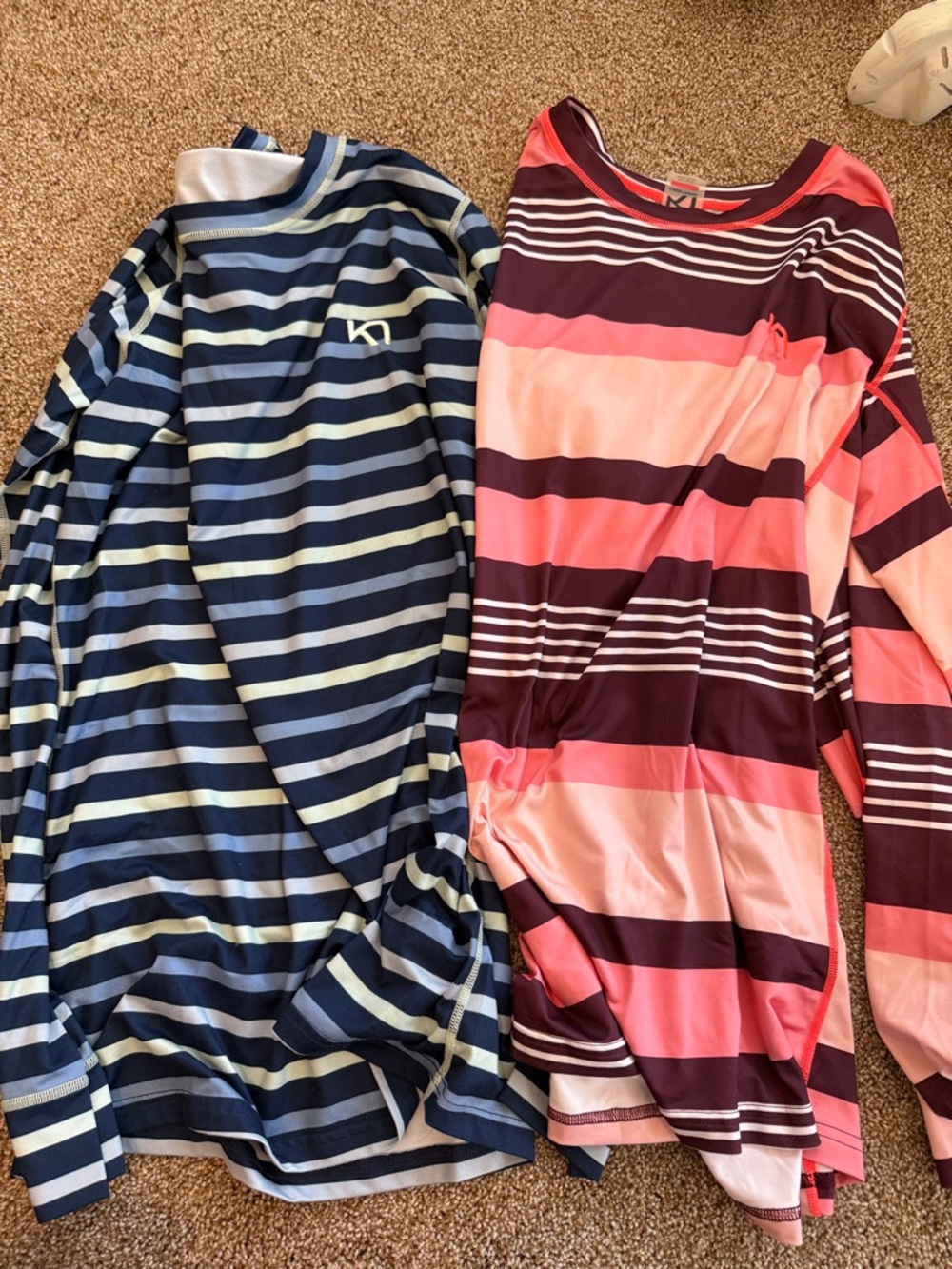 Kari Traa Navy, Light Blue & Mint Striped Top